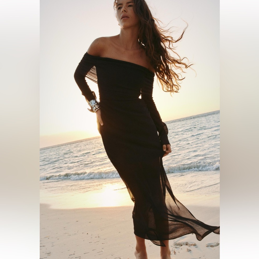 NWT Zara Off the Shoulder Dress